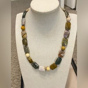 Gemstone Necklace Sterling Silver Clasp